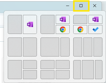 Screenshot of Snap layout